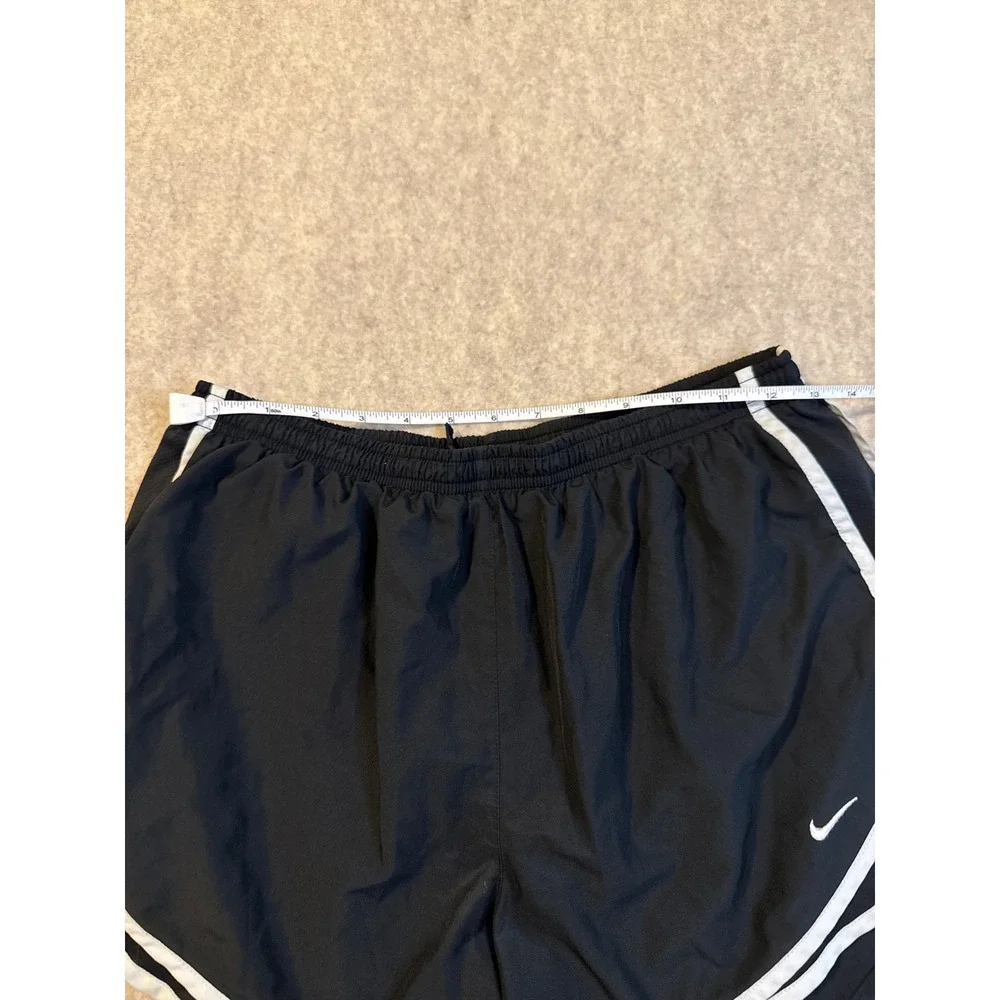 Nike Dri-FIT Tempo Running Shorts Black White Mesh Trim 716453-010 Womens Large